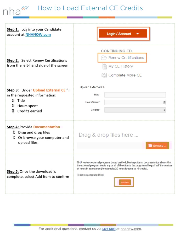 How to Load External CE Credits